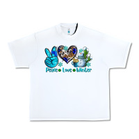 White peace love winter ado Urban Heavy Tee - AdoDesignShop