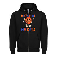 Black on the bleachers is where i spend most of my days Zipper Hoodie - MaliasSmallBusiness