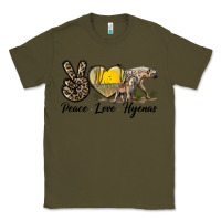 Army Green Peace Love Hyenas Classic Tee - LillyAllenDesigns