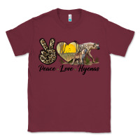 Burgundy Peace Love Hyenas Classic Tee - LillyAllenDesigns