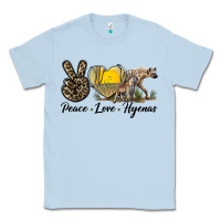 Dusty Blue Peace Love Hyenas Classic Tee - LillyAllenDesigns