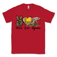 Red Peace Love Hyenas Classic Tee - LillyAllenDesigns