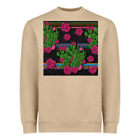 Mushroom mexican rose and cactus seamless pattern Heavyweight Sweatshirt - BundleAndBundleShop