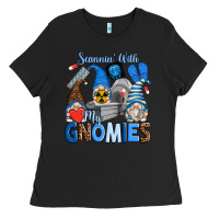 Black scannin' with my gnomies Ladies Tee - Zillion Design Studio