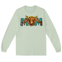 Matcha highland cow mom Long Sleeve Tee - Jasminsmagicworld