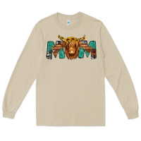 Mushroom highland cow mom Long Sleeve Tee - Jasminsmagicworld