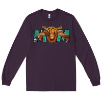 Plum highland cow mom Long Sleeve Tee - Jasminsmagicworld