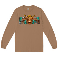 Toasted Coconut highland cow mom Long Sleeve Tee - Jasminsmagicworld