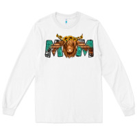 White highland cow mom Long Sleeve Tee - Jasminsmagicworld