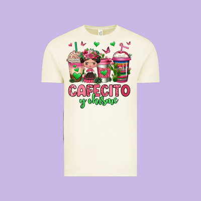 Cafecito Y Chisme Coffee Cups Vintage Tee Designed By Jasminsmagicworld