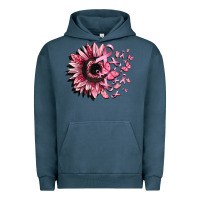 Pigment Midnight Navy cancer sunflower Urban Hoodie - CowGirlArtShop