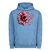 Pigment Pebble Blue cancer sunflower Urban Hoodie - CowGirlArtShop