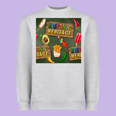 Hispanic Heritage Seamless Pattern Heavyweight Sweatshirt Designed By Bundleandbundleshop