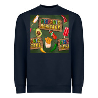 Navy hispanic heritage seamless pattern Heavyweight Sweatshirt - BundleAndBundleShop