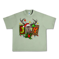 Oil Green joy with reindeer ado Urban Heavy Tee - AdoDesignShop