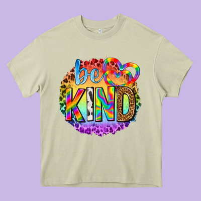 Be Kind With Heart Ballons Heavy Core Tee Designed By Texasbilliewilder