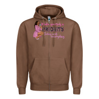Chestnut make yourself a priority today and everyday afro w Zipper Hoodie - NancyCooperArtShop