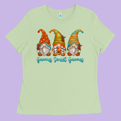 Gnomes Sweet Gnomes Ladies Tee Designed By Zillion Design Studio