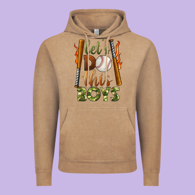Let's Do This Boys Baseball Vintage Hoodie Designed By Bundleandbundleshop