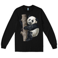 Black Giant Panda Long Sleeve Tee - LillyAllenDesigns