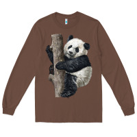 Chestnut Giant Panda Long Sleeve Tee - LillyAllenDesigns