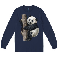 Navy Giant Panda Long Sleeve Tee - LillyAllenDesigns