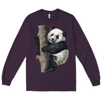 Plum Giant Panda Long Sleeve Tee - LillyAllenDesigns