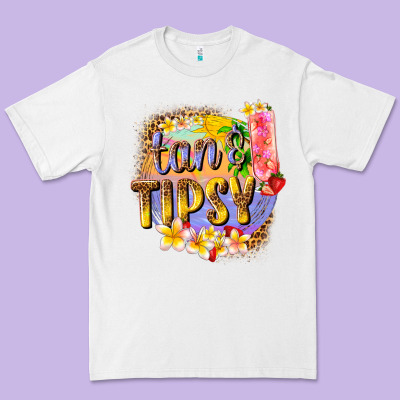 Tan Tipsy Summer Premium Tee Designed By Texasbilliewilder