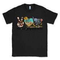 Black Peace Love Jersey Giant Chicken Classic Tee - LillyAllenDesigns