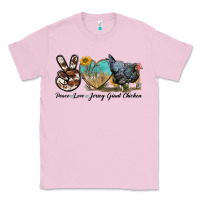 Bubblegum Pink Peace Love Jersey Giant Chicken Classic Tee - LillyAllenDesigns
