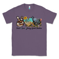Lavender Peace Love Jersey Giant Chicken Classic Tee - LillyAllenDesigns