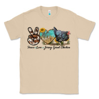 Mushroom Peace Love Jersey Giant Chicken Classic Tee - LillyAllenDesigns