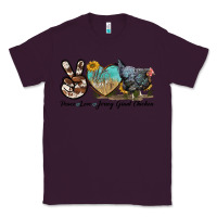 Plum Peace Love Jersey Giant Chicken Classic Tee - LillyAllenDesigns