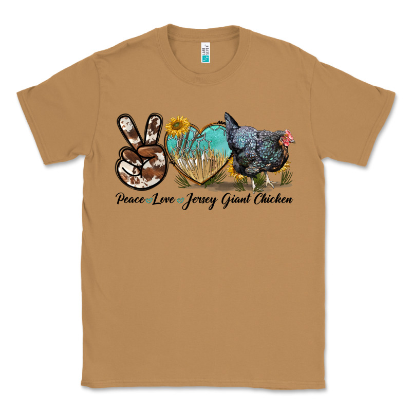 Peace Love Jersey Giant Chicken Classic Tee by LillyAllenDesigns | Teevron