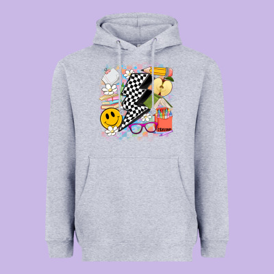 Retro Teacher Heavyweight Hoodie Designed By Artiststas