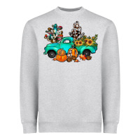 Heather Grey cactus pumpkin truck fall Heavyweight Sweatshirt - JahusDesignShop