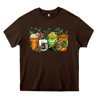 Chocolate Brown sloth coffee cups Heavy Core Tee - Zillion Design Studio