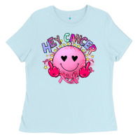 Baby Blue hey cancer Ladies Tee - JahusDesignShop