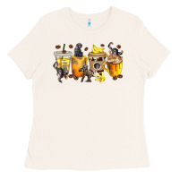Bone monkey coffee cups Ladies Tee - texasbilliewilder
