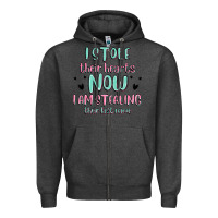 Charcoal Heather i stole their hearts now i am stealing their last Zipper Hoodie - MaliasSmallBusiness