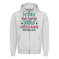 Dove Grey i stole their hearts now i am stealing their last Zipper Hoodie - MaliasSmallBusiness