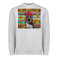 Heather Grey western pitbull Heavyweight Sweatshirt - Artiststas
