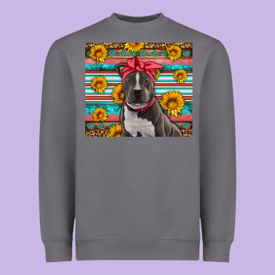 Western Pitbull Heavyweight Sweatshirt Designed By Artiststas