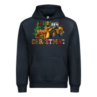 Navy i dig christmas bulldozer Urban Hoodie - CowGirlArtShop