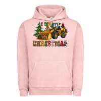 Pigment Salmon i dig christmas bulldozer Urban Hoodie - CowGirlArtShop