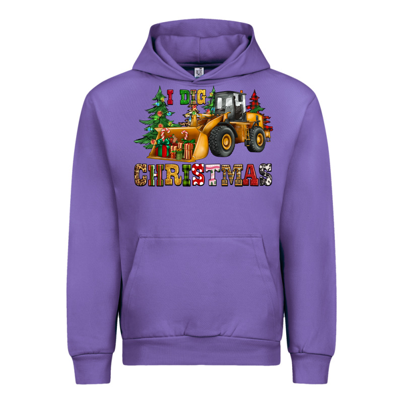 I Dig Christmas Bulldozer Urban Hoodie by CowGirlArtShop | Teevron