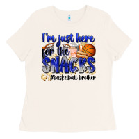 Bone i'm just here for the snacks #basketball brother Ladies Tee - Zillion Design Studio