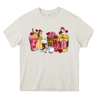 Cream princess cartoon coffee cups Heavy Core Tee - Zillion Design Studio