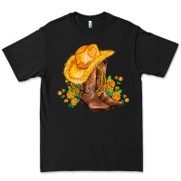 Black yellow  cowgirl and roses Premium Tee - AdoDesignShop