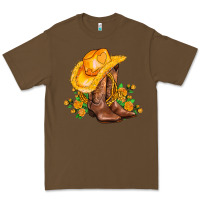 Cacao yellow  cowgirl and roses Premium Tee - AdoDesignShop